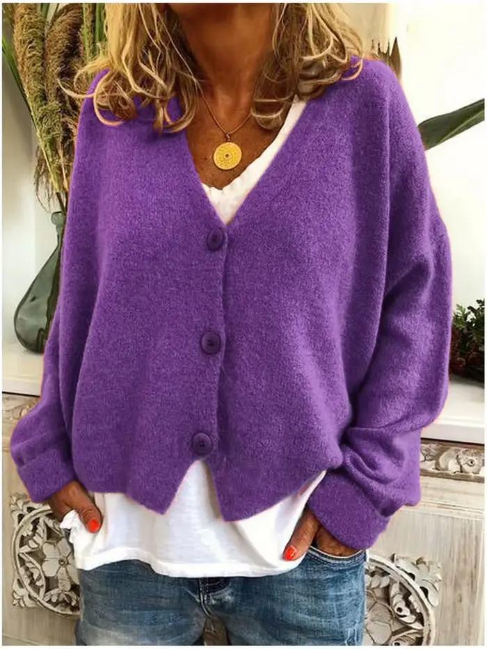 Cardigan court vintage en mélange de laine pour femme