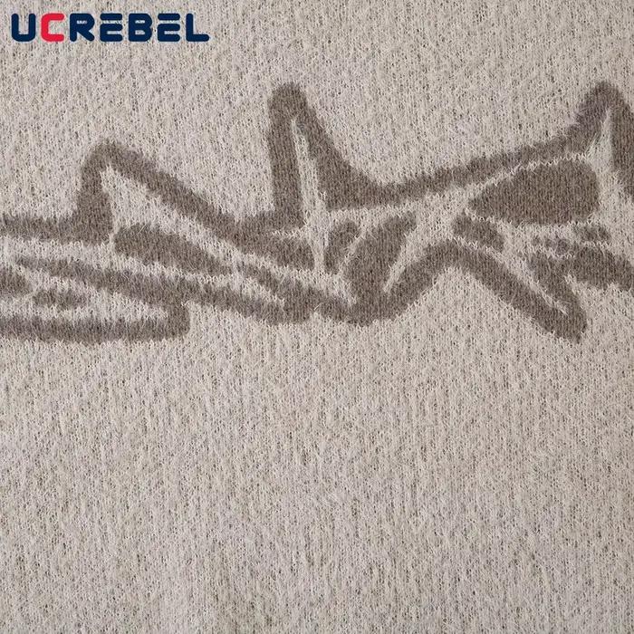Pull jacquard à manches longues pour hommes