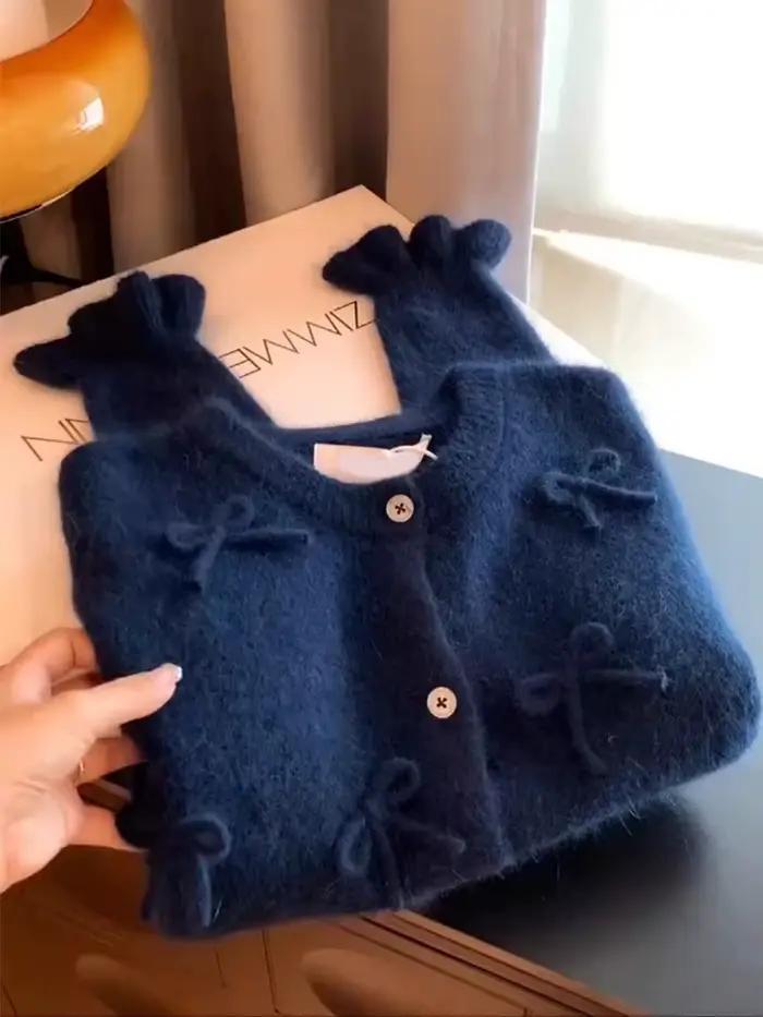 Cardigan bleu marine pour femme
