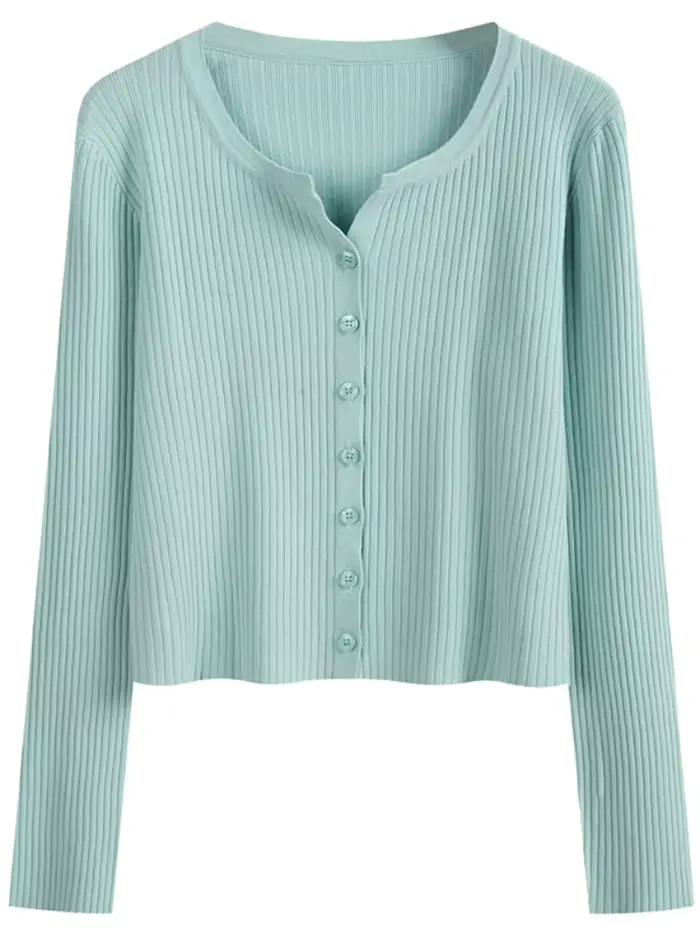 Nouveau Cardigan Femme Tendance 2026 – Gilet Court Léger à Manches Longues – Petite Cape Blusa Féminine