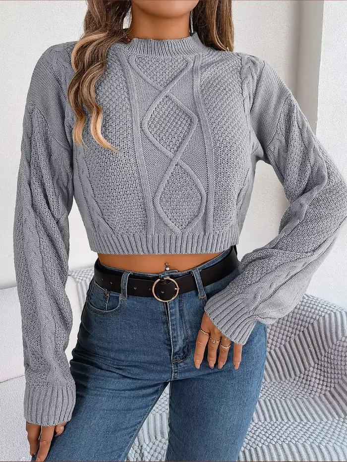 Pull court d'hiver pour femme