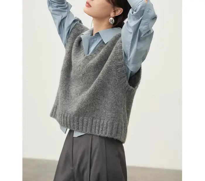 Gilet en laine d'alpaga pour femme