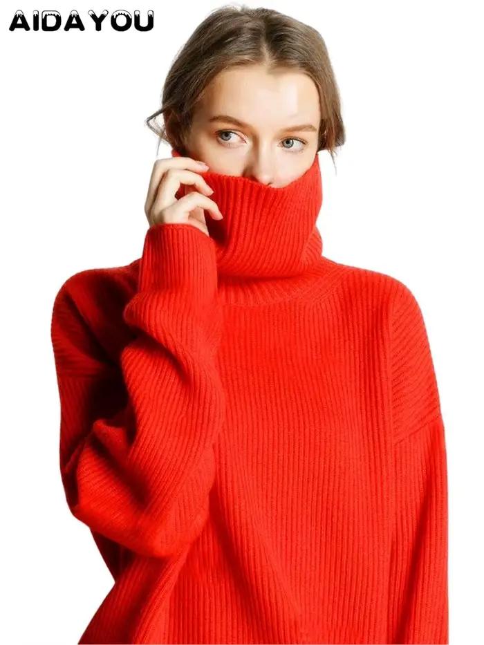 Pull à col roulé pour femme