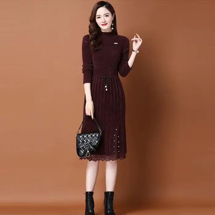 Robe tricotée pour femmes
