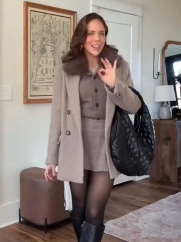 Veste fausse fourrure ample col rabattu boutonnage simple HH pour femmes hiver décontracté à offrir occassions spéciales