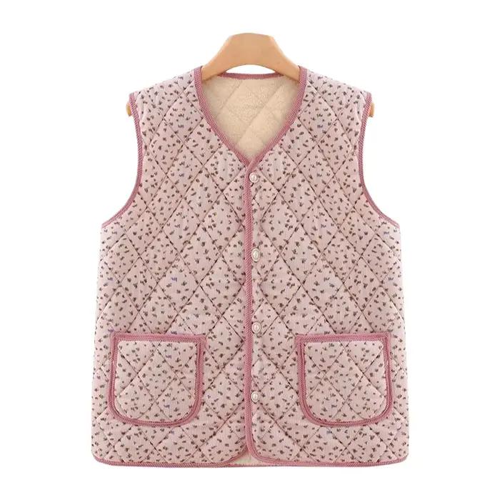 Gilet épais doublé polaire pour femme