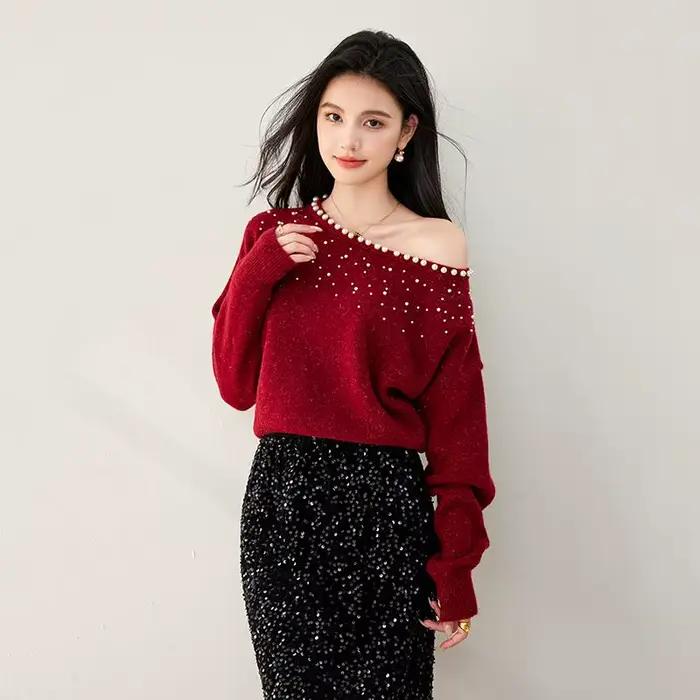 Pull à col unique pour femmes