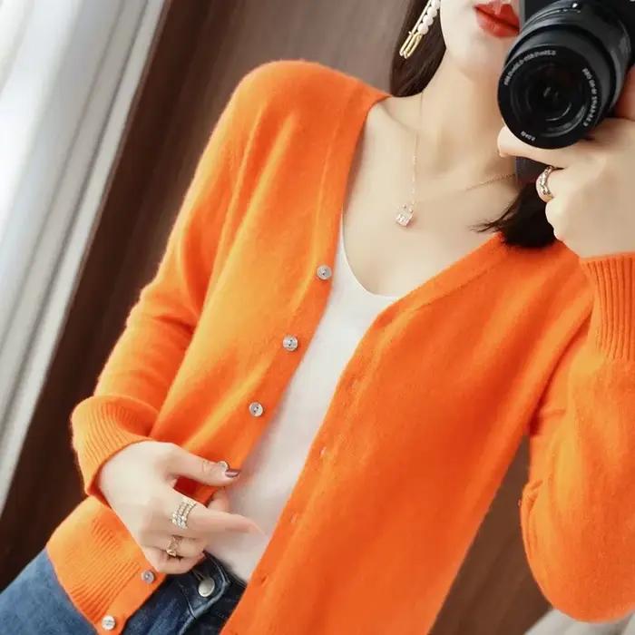 Cardigans pour femmes, tricot à simple boutonnage