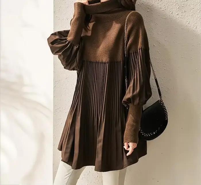 Pull ample YEMOCILE tricoter en matériau de qualité pour femmes, col roulé, coupe décontractée et ample, idéal pour automne et été, occasions spéciales et tous les jours