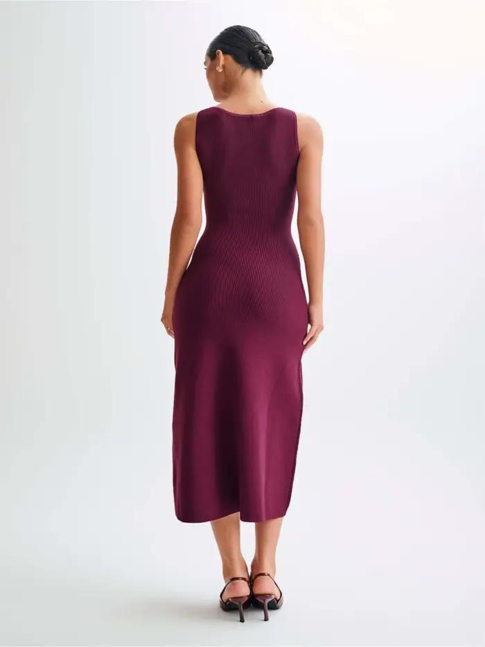 Nouvelle Robe Cardigan Tricotée Sans Manches à Boutonnage Simple avec Col Rond pour un Look Haut de Gamme et Jupe Longue pour l'Été