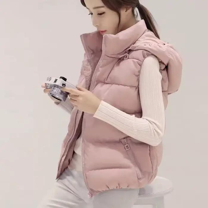 Gilet court en coton pour femme