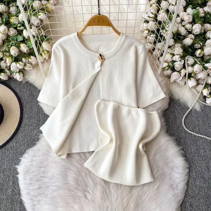 Femme Cardigan chandails courts tricoté