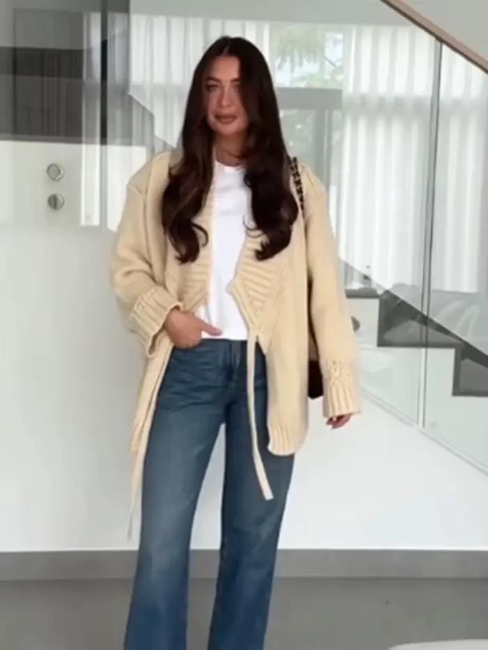 Cardigan en tricot pour femme HH