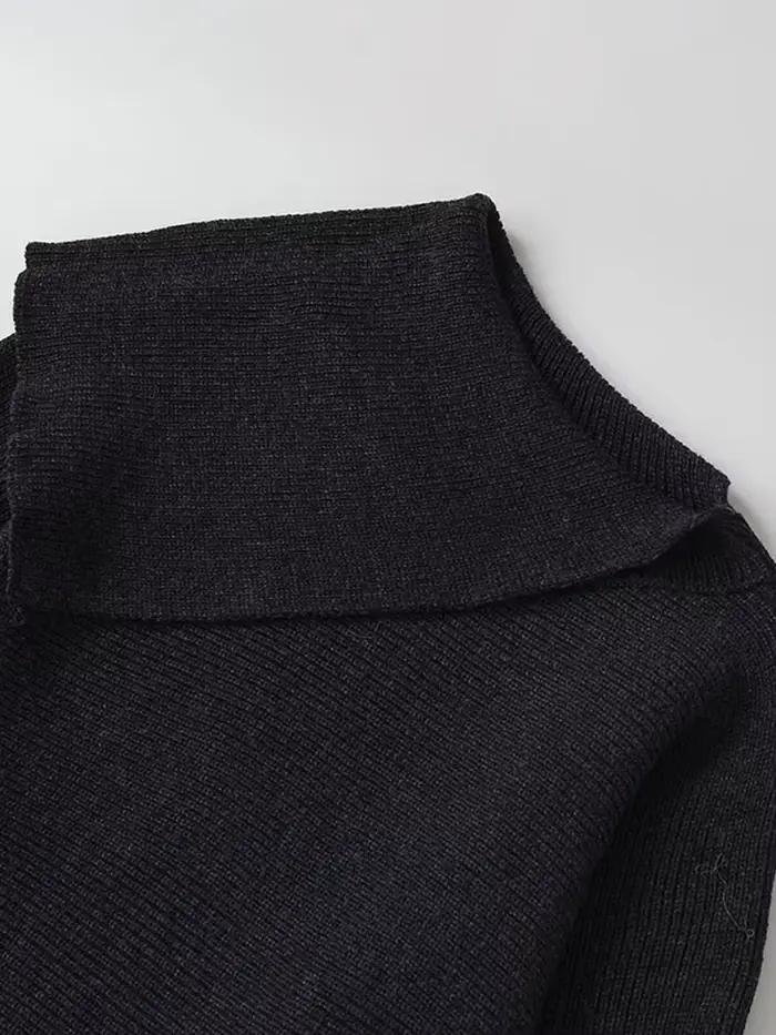 Col en v épaulette tricot veste femme bord ondulé manches simple boutonnage couleur unie mince hauts polyvalent casual