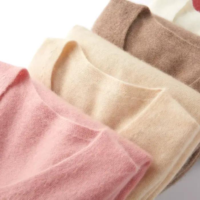 100% pur cachemire femmes pull col en v à manches longues 2025 automne hiver chaud doux tricot