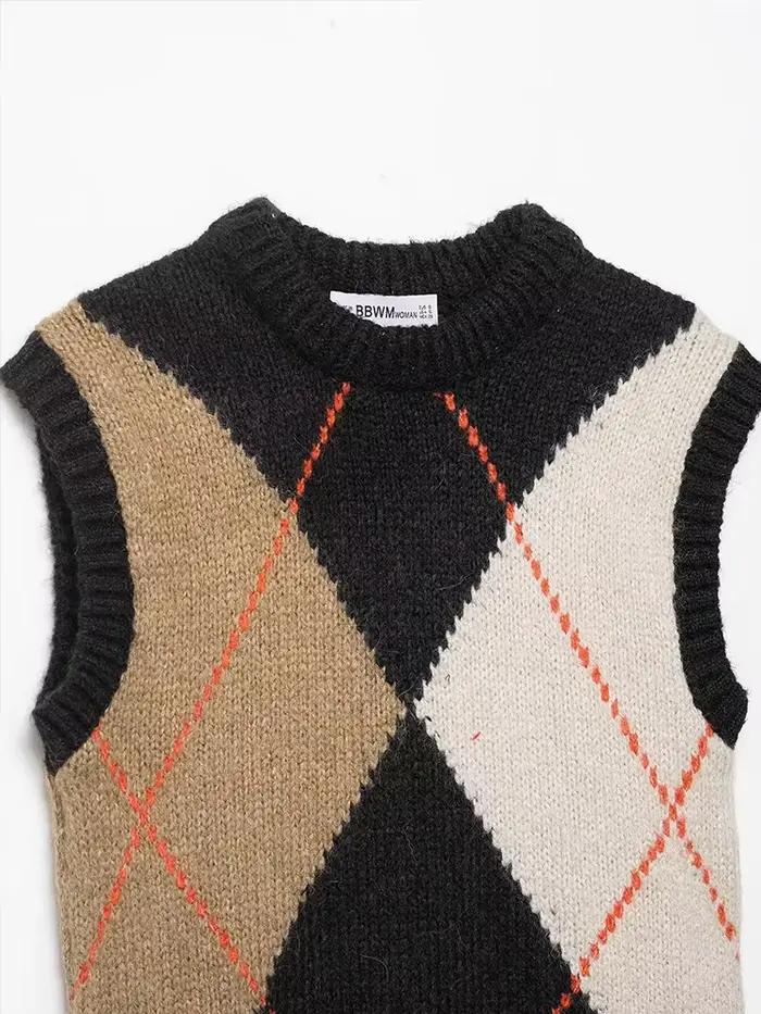 Gilet court chaud en tricot pour femme HH 2026