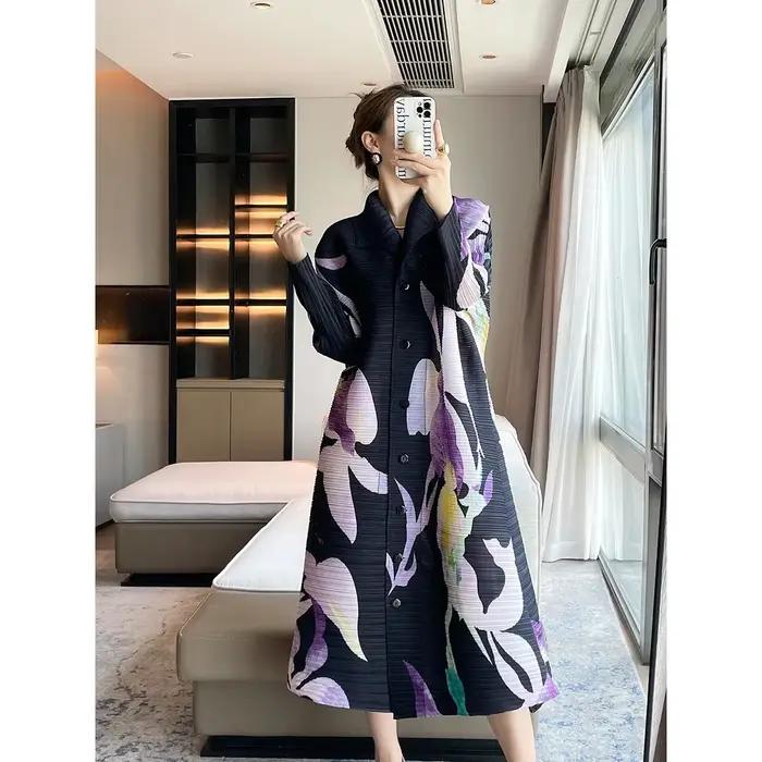 Ata Yake-Cardigan à poitrine plissée pour femme