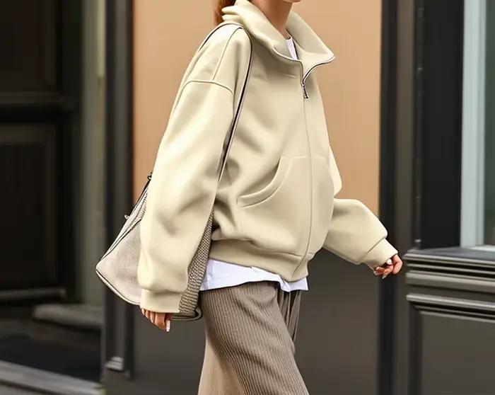 Sweat à capuche vêtements d'extérieur Cardigan