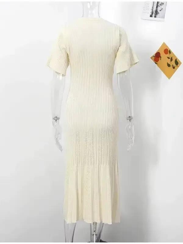 Robe longue en tricot pour femmes
