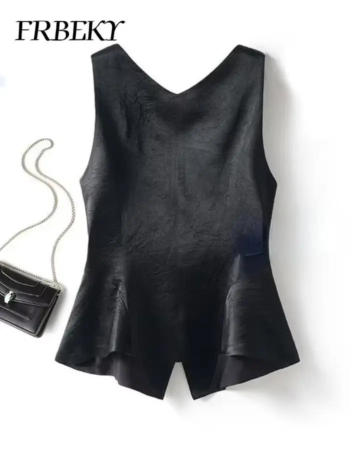Gilet élégant en polyester pour femmes, col en V, veste de streetwear, vestes d'automne et d'hiver, pour toutes les occasions et cadeaux spéciaux
