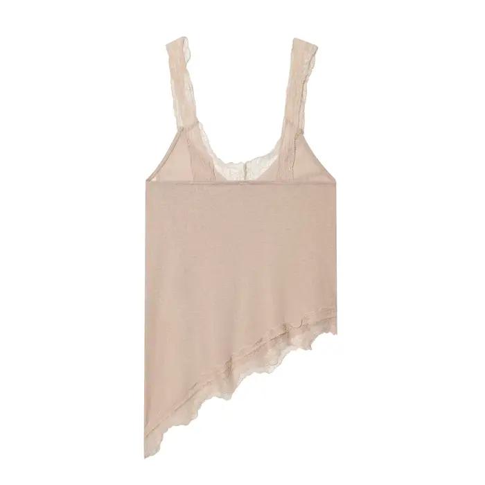 Gilet asymétrique en dentelle tendance pour femme 2026
