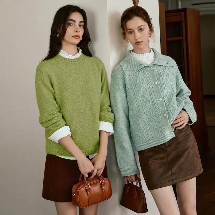 Pull en maille style français OLrain pour femme