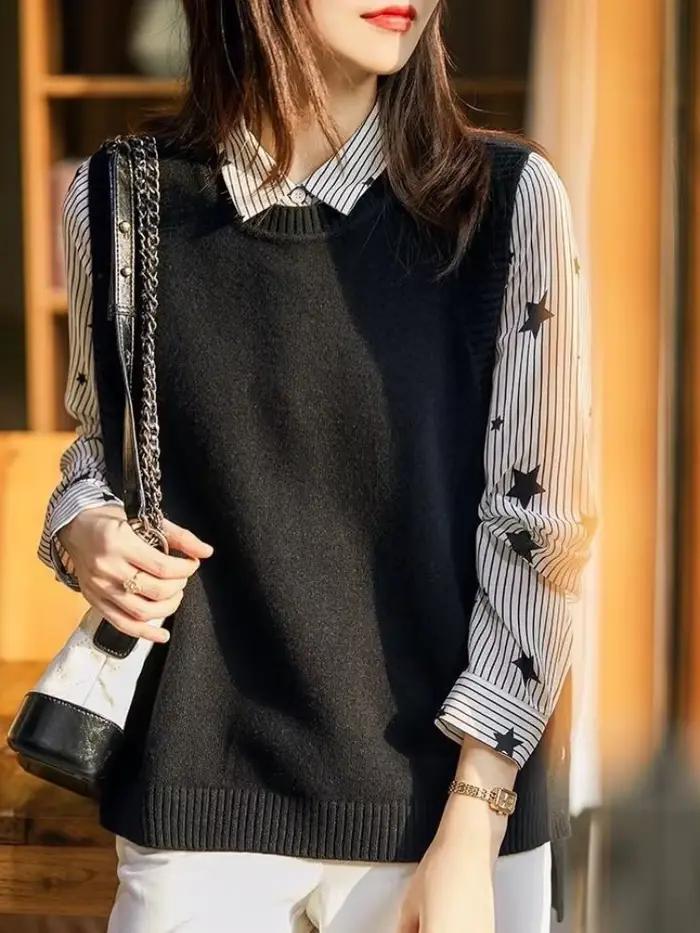 Pullover avec Glace pour Femme