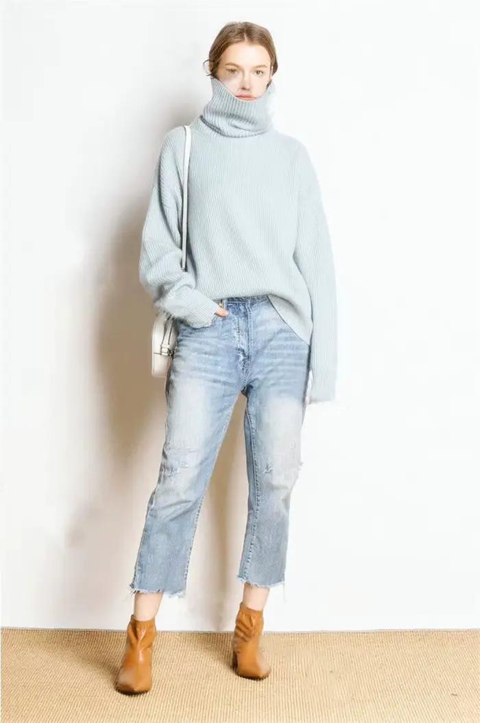 Pull à col roulé pour femme