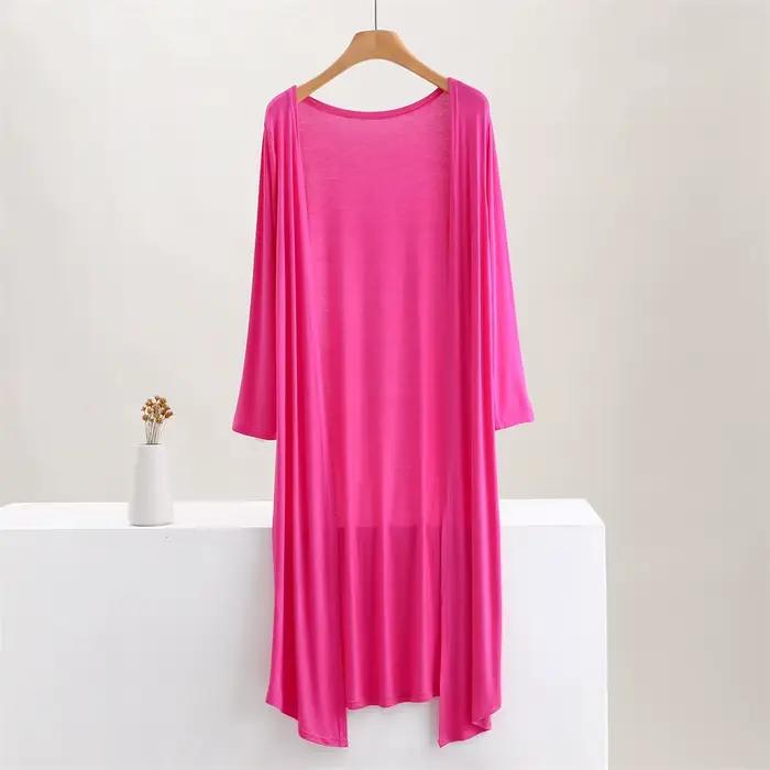 Été automne 12 couleurs femmes Modal Long Cardigan femme coton pull Cardigans à manches longues
