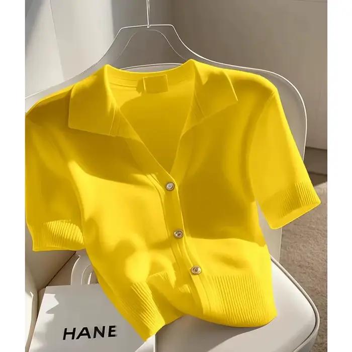 Cardigan à manches courtes pour femme