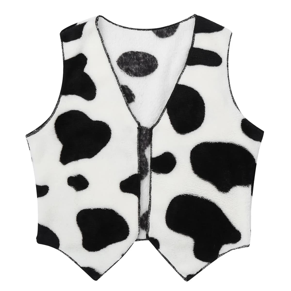 Gilet imprimé de vache pour enfants, gilet en glacier au glouton pour bébés filles, costume de cow-b