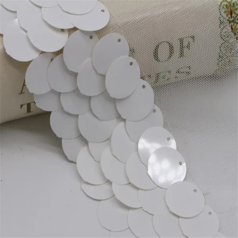 Tissu en dentelle à paillettes, 4 rangées de paillettes, code à barres, accessoires pour cheveux de 