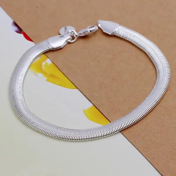 Bracelet en argent regardé pour hommes et femmes, style punk, salle, bijoux unisexes, chaîne à main,