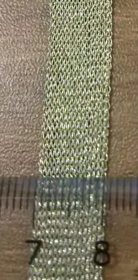 Tissu en maille Lurex creuse, 1cm de large, fine sangle en Nylon et Polyester, ruban non extensible,