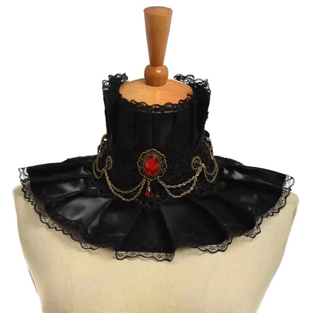 Tour de cou victorien col détachable col Steampunk cravate Cosplay Vintage Royal Queens fantaisie vo