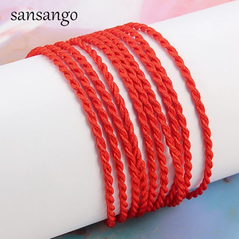 2mm corde rouge tressée ligne rouge bonne chance/corde/corde Bracelet femme hommes cadeau Protection