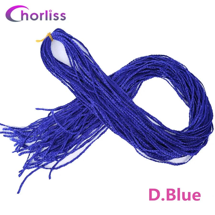 Chorliss – tresses synthétiques au Crochet Zizi, Extensions de cheveux colorées, bleu, gris, marron,