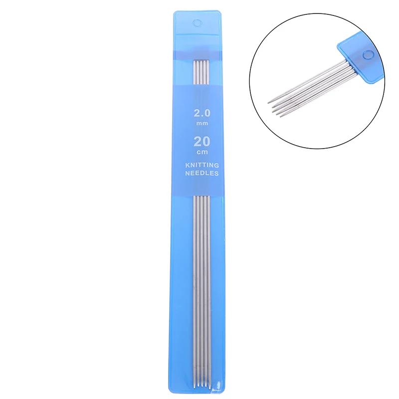 Crochet en acier inoxydable pour bricolage, crochet pour pull, tissage, droit, gros fils, taille 2-4