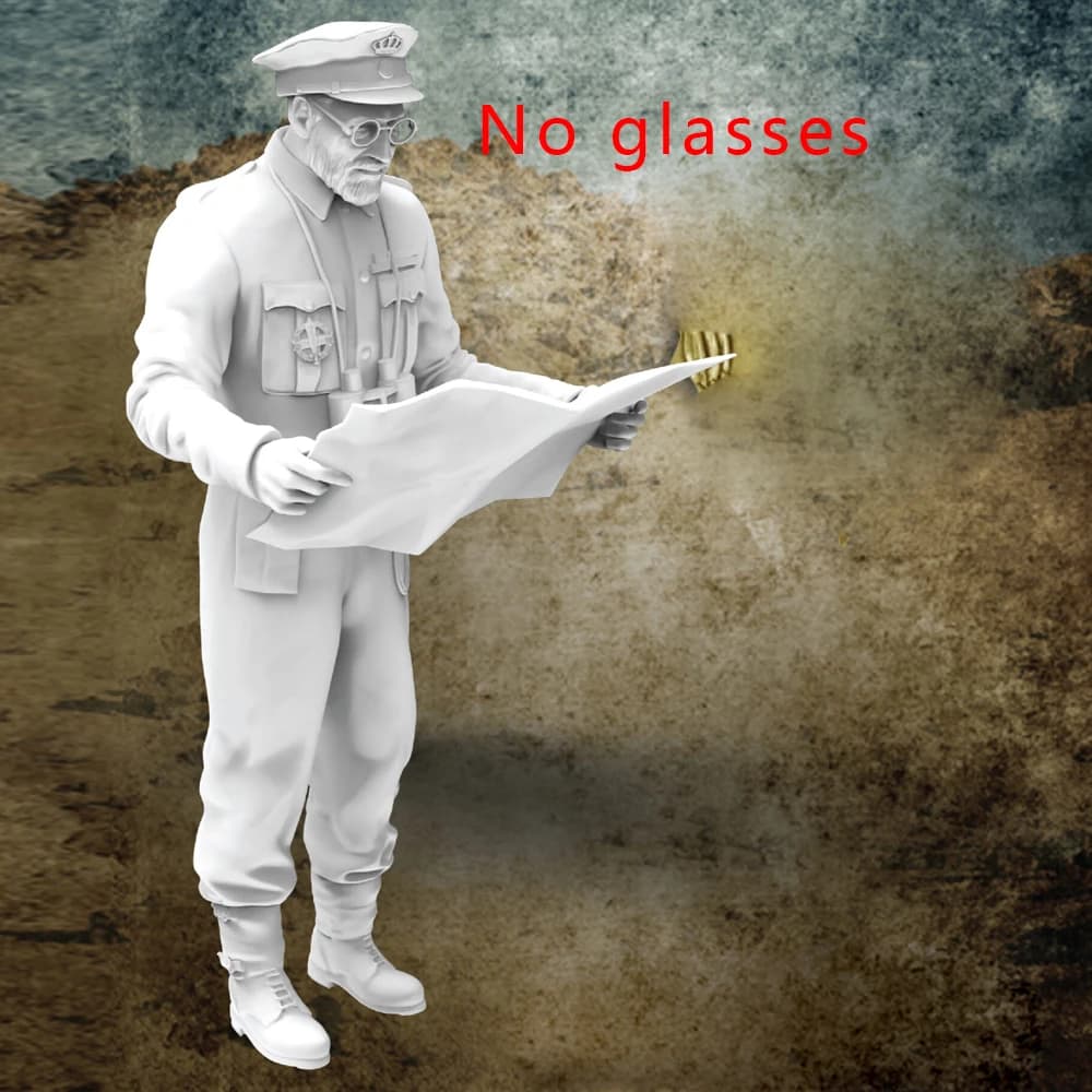 Figurine de soldat en résine, colonel, thèmes militaires, kit non assemblé et non peint, 1/35