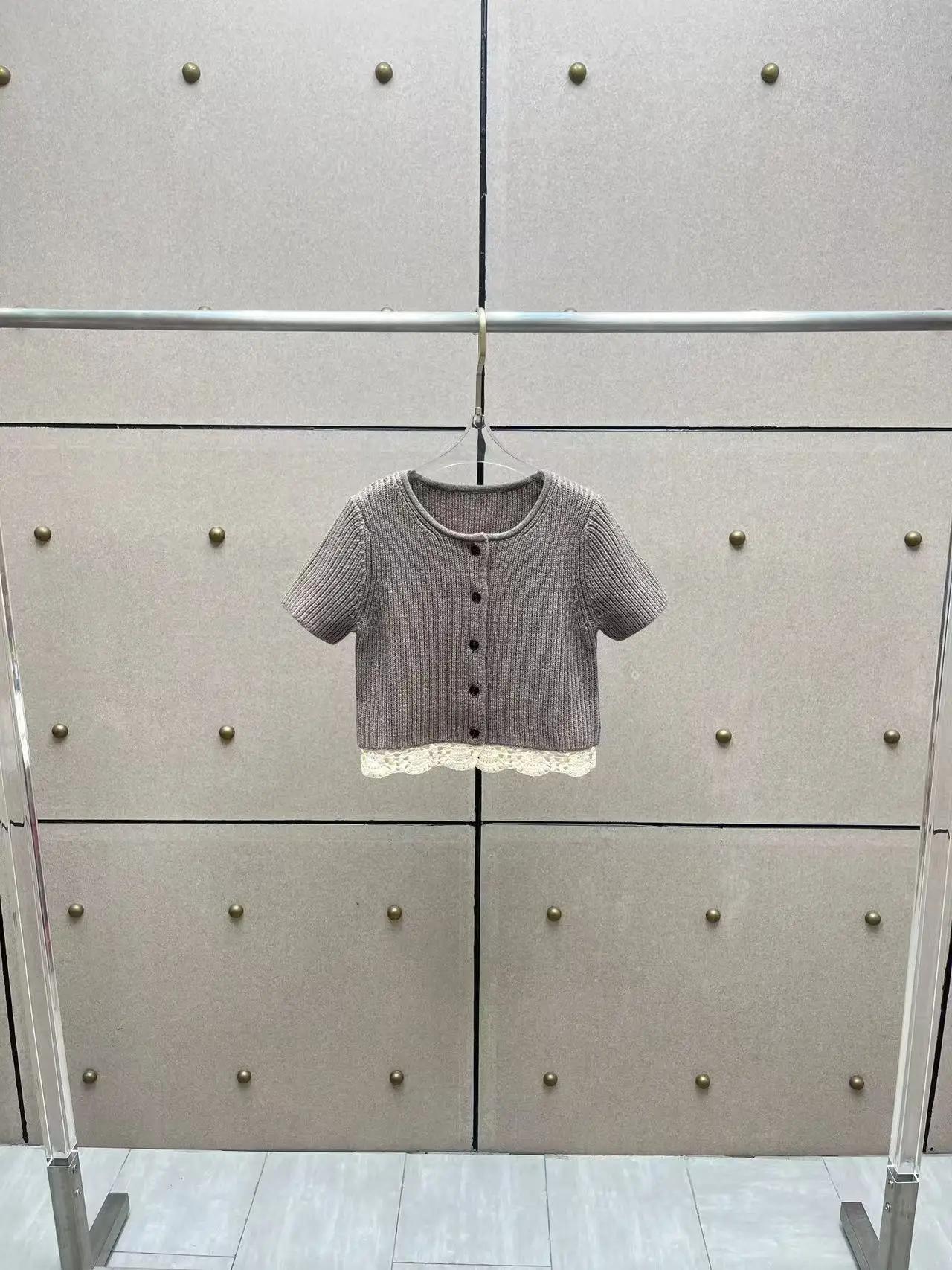 Cardigan tricoté en dentelle pour femmes, haut de gamme, crocheté à la main, nouveau produit