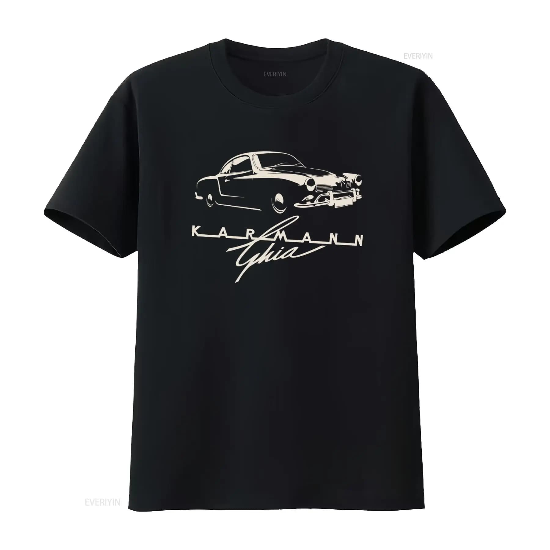 T-shirt vintage rétro Karmann Ghia, style Hotrod Ratrod Cruiser, délavé, unisexe, doux, élégant, à l
