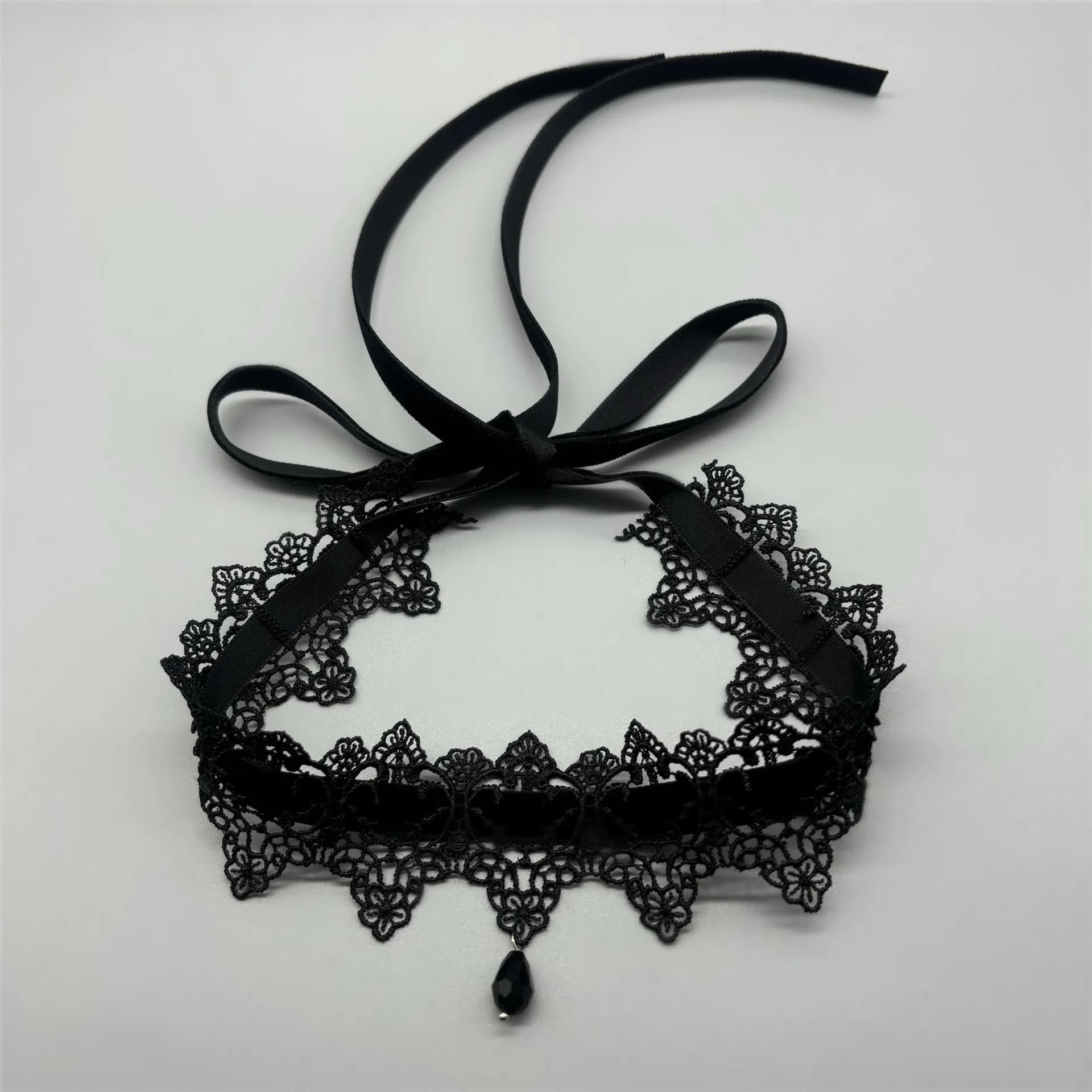 Collier ras du cou élégant en dentelle noire avec nœud papillon, gothique, Vintage, ras du cou, chaî