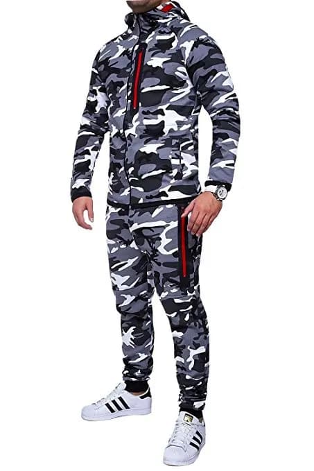 Ensemble camSolomon d'extérieur pour hommes, ensemble deux pièces comprenant un sweat à capuche de s