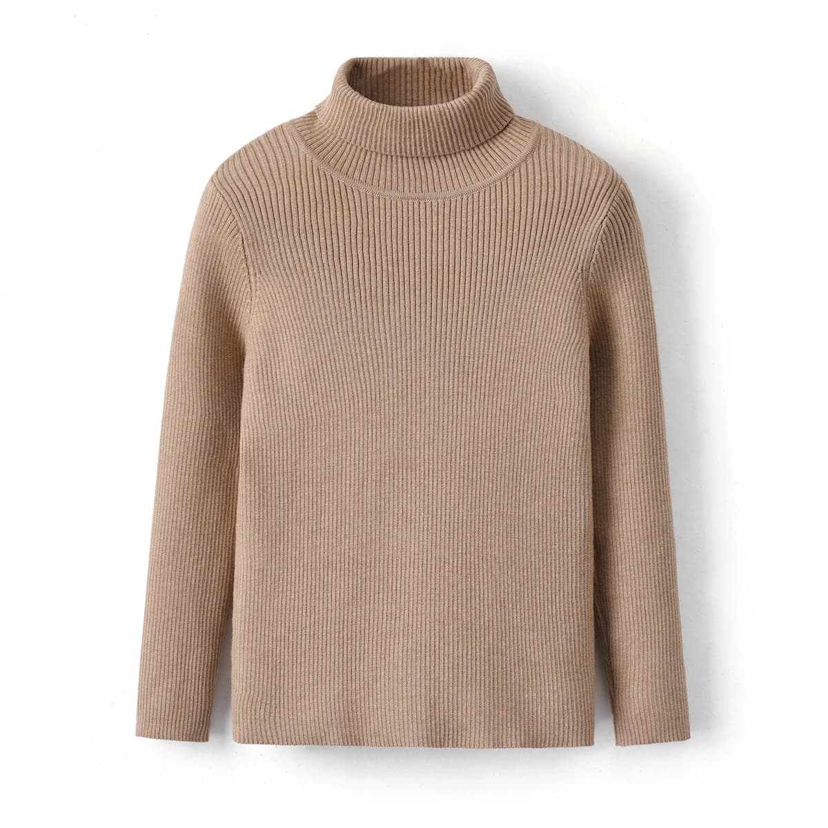 Chandails pour enfants, vêtements tricotés en laine pour garçons et filles, col montant, vêtements d