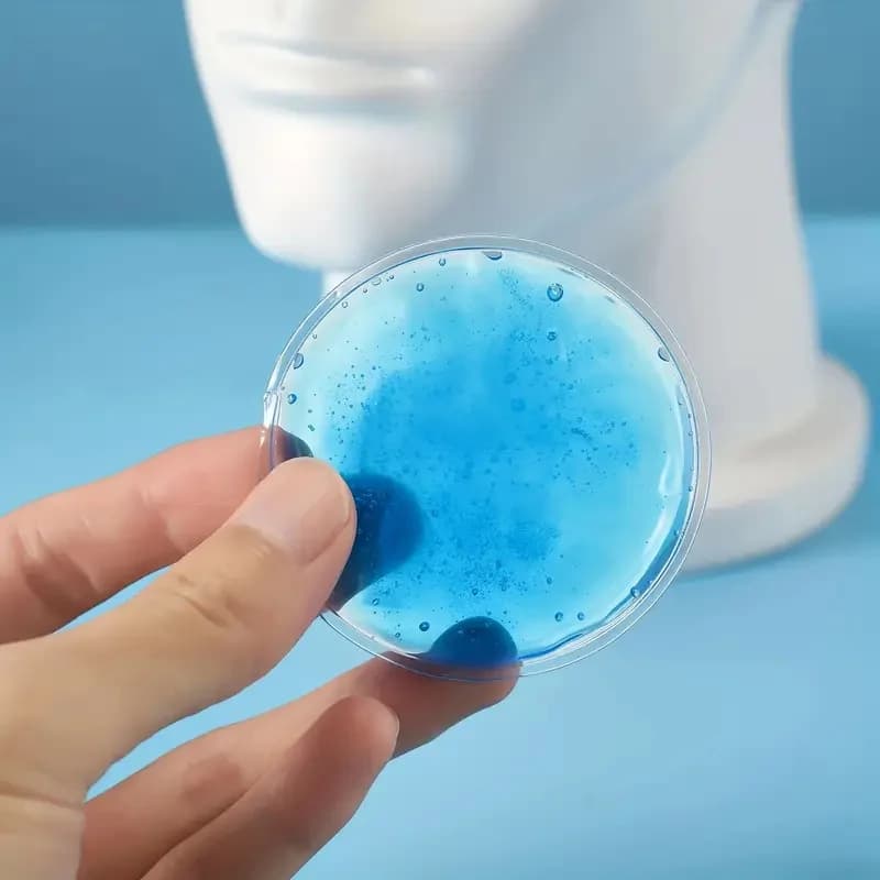 Pack de Gel chaud et glacé rond réutilisable, 1 pièce, coussinets rafraîchissants pour les yeux, pou