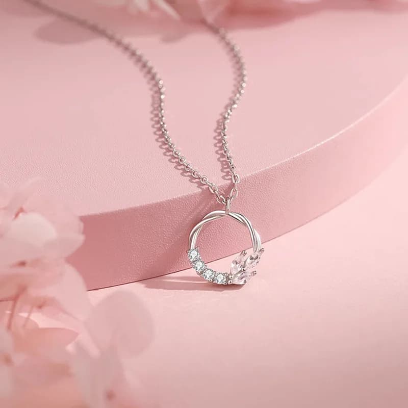 ANENJERY-Collier coeur d'amour chanceux pour femme, personnalité créative, bijoux délicats pour fill