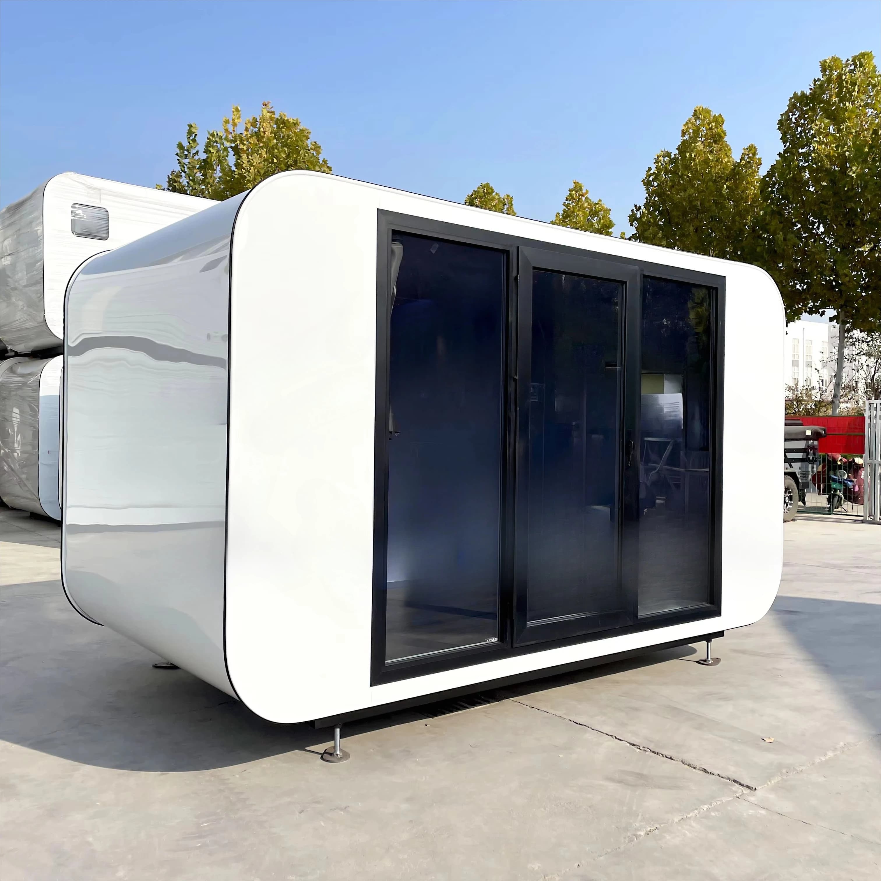Mini cabine mobile préfabriquée en acier et panneau sandwich pour bureau mobile, pour maison, magasi
