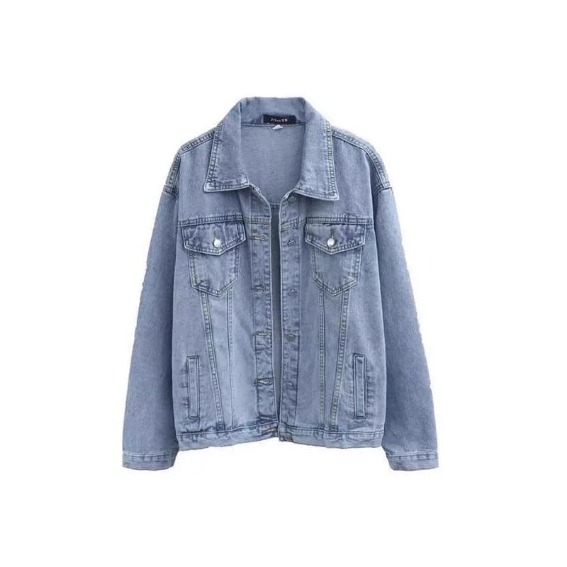 Veste en jean femme printemps automne ample polyvalente rétro veste à la mode INS taille courte conf