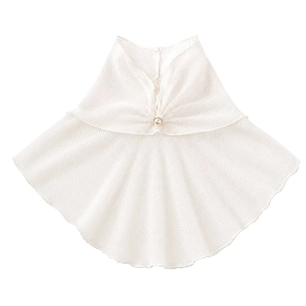 Nouveau Foulard en Maille de Soie Coupe-Vent Léger, Protège-Cou Respirant, Faux Col Cache-Cou pour F