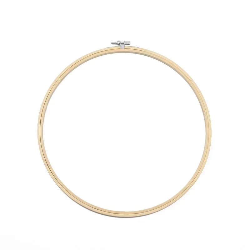 Ensemble de Cadres de Broderie en Bois de 25cm, Cerceaux en Bambou, Anneaux pour Bricolage, Point de